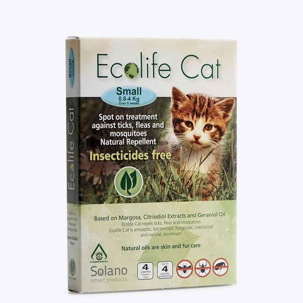 Gatoskilo Petshop Store -Gatoskilo Petshop Store EcolifeCatSpotOn TickandFleaSolutionforCats Small 0.8to4kg