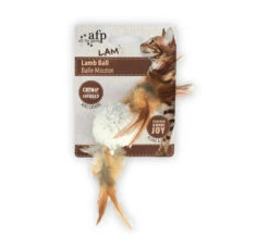 AFP Παιχνίδι Lambswool Lamb Ball 5x5x3cm με Catnip & Ήχο