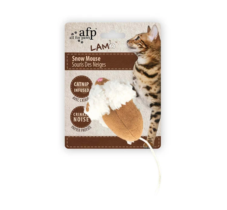 AFP Παιχνίδι Lambswool Snow Mouse 5x5x3cm με Catnip 3 AFP Παιχνίδι Lambswool Snow Mouse 5x5x3cm με Catnip