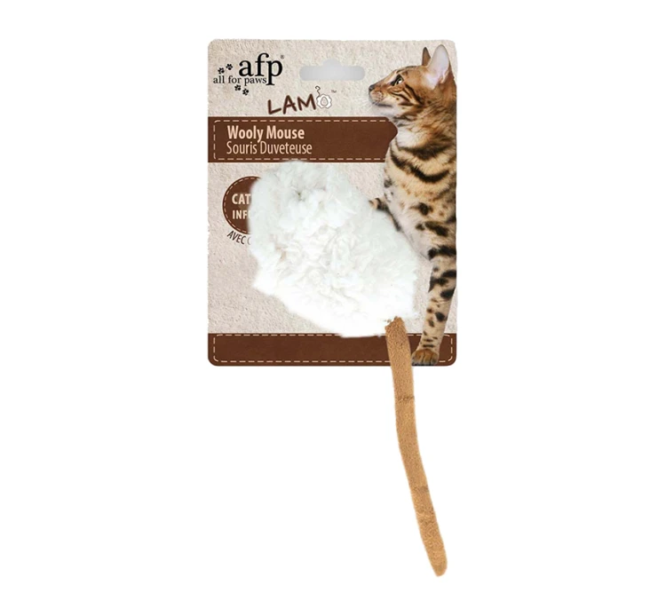 AFP Παιχνίδι Lambswool Wooly Mouse 7x7x3cm με Catnip & Ήχο 3 AFP Παιχνίδι Lambswool Wooly Mouse 7x7x3cm με Catnip & Ήχο