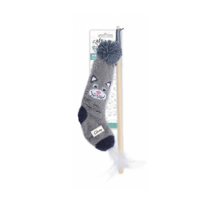 AFP Παιχνίδι Sock Wand Cat 35x8x2cm με Catnip 3 AFP Παιχνίδι Sock Wand Cat 35x8x2cm με Catnip