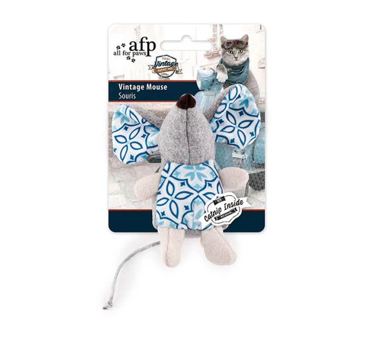 AFP Παιχνίδι Vintage Mouse 9.5x9.5x5cm με Catnip 3 AFP Παιχνίδι Vintage Mouse 9.5x9.5x5cm με Catnip
