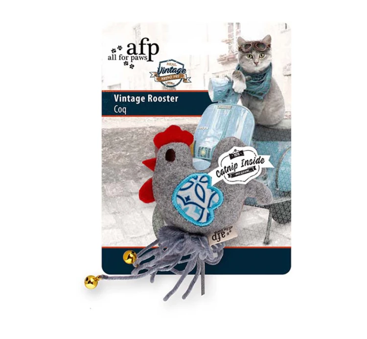 AFP Παιχνίδι Vintage Rooster 9x8x1.5cm με Catnip 3 AFP Παιχνίδι Vintage Rooster 9x8x1.5cm με Catnip