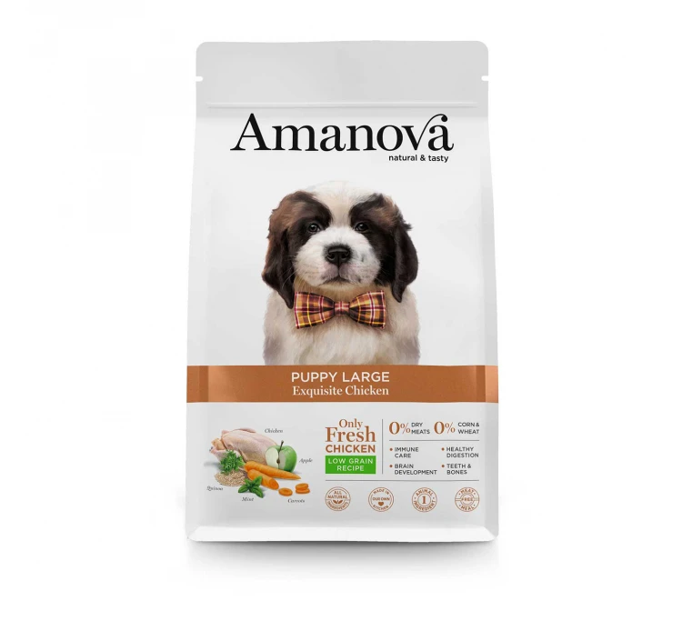 Amanova Dog Puppy Large Exquisite Chicken 12kg Low Grain 3 Amanova Dog Puppy Large Exquisite Chicken 12kg Low Grain