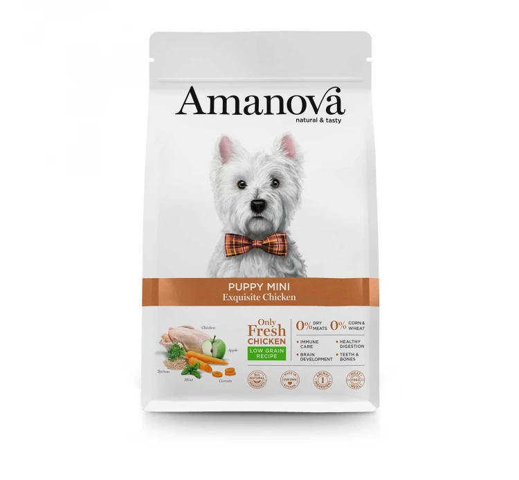 Amanova Dog Puppy Mini Exquisite Chicken 2kg Low Grain 3 Amanova Dog Puppy Mini Exquisite Chicken 2kg Low Grain