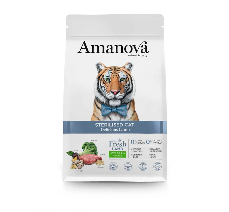 Amanova Sterilised Cat Delicious Lamb 4kg Low Grain 3 Amanova Sterilised Cat Delicious Lamb 4kg Low Grain