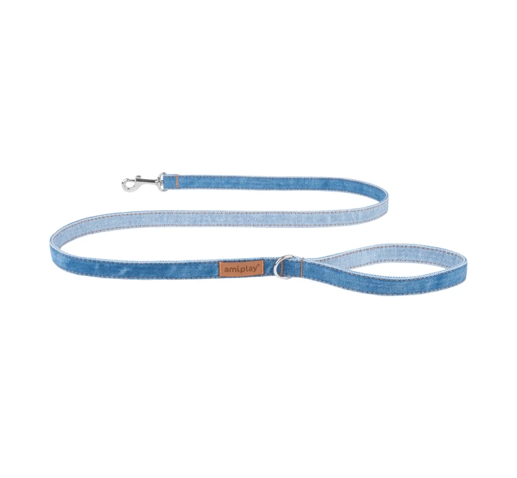 Amiplay Eco Leash Denim Blue Οδηγός Τζιν Γαλάζιο 1.40m 3 Amiplay Eco Leash Denim Blue Οδηγός Τζιν Γαλάζιο 1.40m