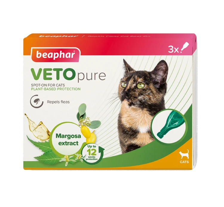 Beaphar VetoPure Spot On Cat Αμπούλες Γάτας 3τμχ Αντιπαρασιτικές 3 Beaphar VetoPure Spot On Cat Αμπούλες Γάτας 3τμχ Αντιπαρασιτικές