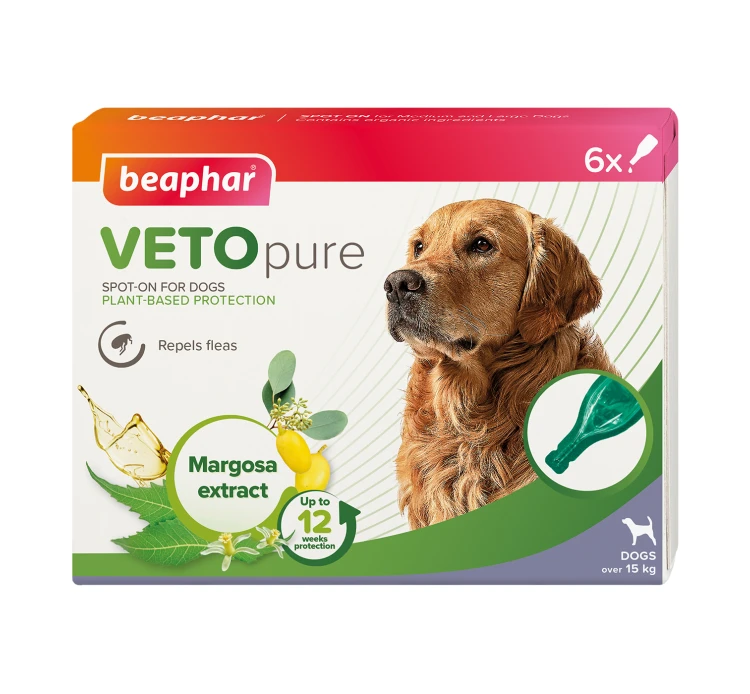 Beaphar VetoPure Spot On Dog 15kg+ Αμπούλες 6τμχ Αντιπαρασιτικές 3 Beaphar VetoPure Spot On Dog 15kg+ Αμπούλες 6τμχ Αντιπαρασιτικές