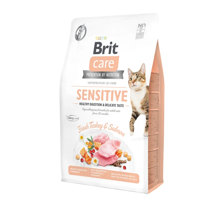 Brit Care Cat Sensitive Turkey & Salmon Grain Free 2kg 3 Brit Care Cat Sensitive Turkey & Salmon Grain Free 2kg