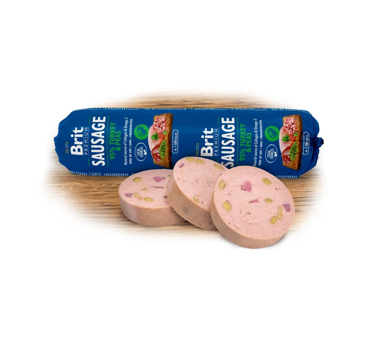 Brit Dog Sausage Turkey & Pea 800gr 3 Brit Dog Sausage Turkey & Pea 800gr