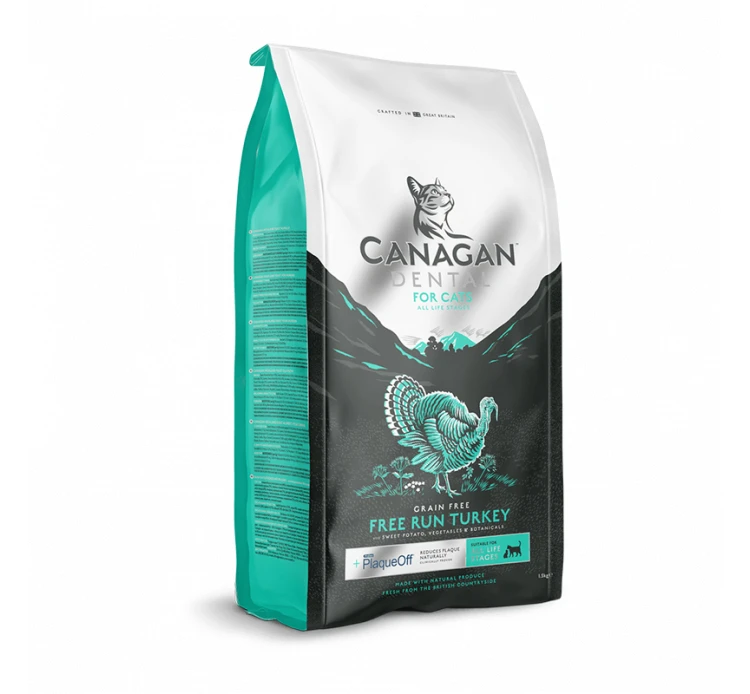 Canagan Free Range Turkey Dental For Cats 375gr 3 Canagan Free Range Turkey Dental For Cats 375gr