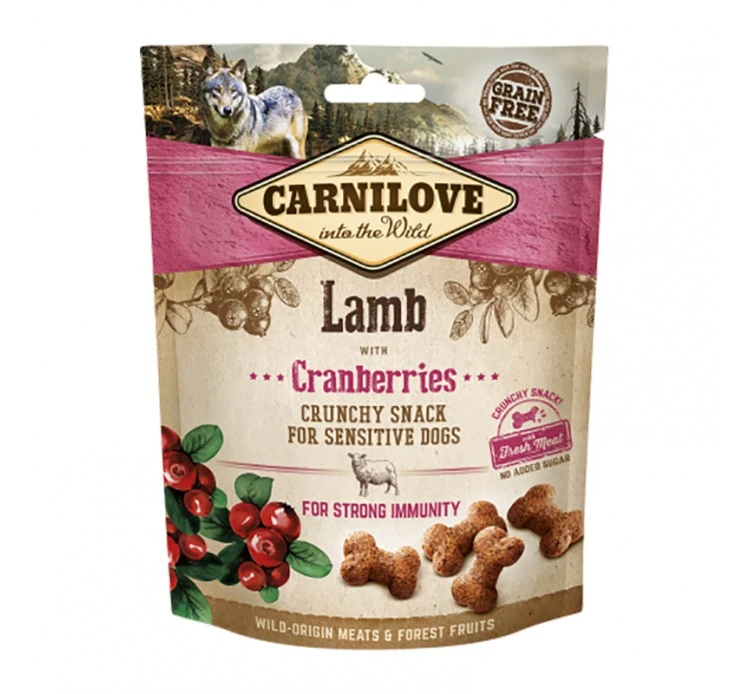 Carnilove Snack Fresh & Crunchy Lamb With Cranberries 200gr 3 Carnilove Snack Fresh & Crunchy Lamb With Cranberries 200gr