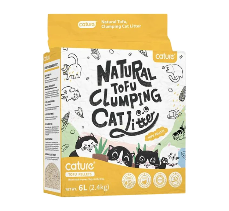 Cature Pure Tofu Clumping Cat Litter Milky Scent 6L 3 Cature Pure Tofu Clumping Cat Litter Milky Scent 6L