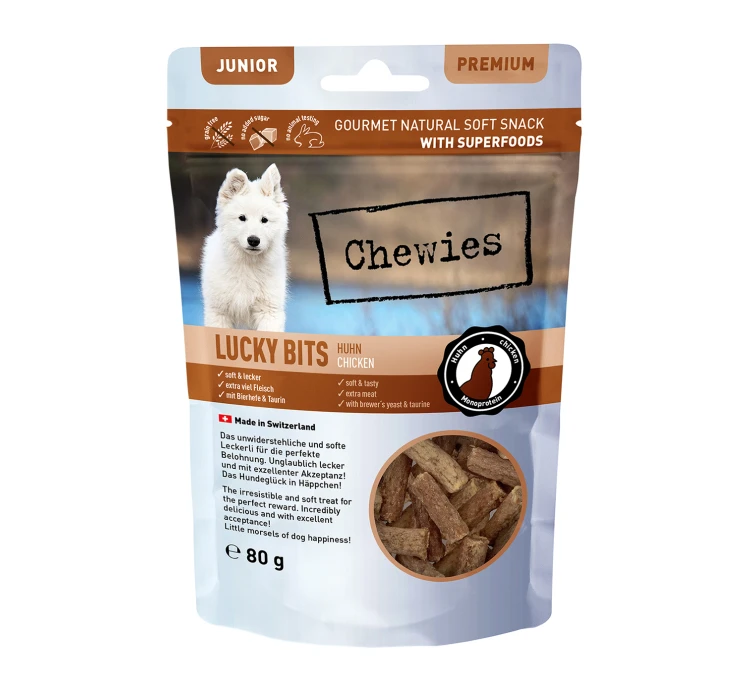 Chewies Lucky Bits Junior Κοτόπουλο 80gr 3 Chewies Lucky Bits Junior Κοτόπουλο 80gr