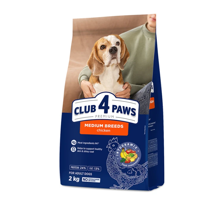 Club 4 Paws Adult Medium Chicken 2kg 3 Club 4 Paws Adult Medium Chicken 2kg