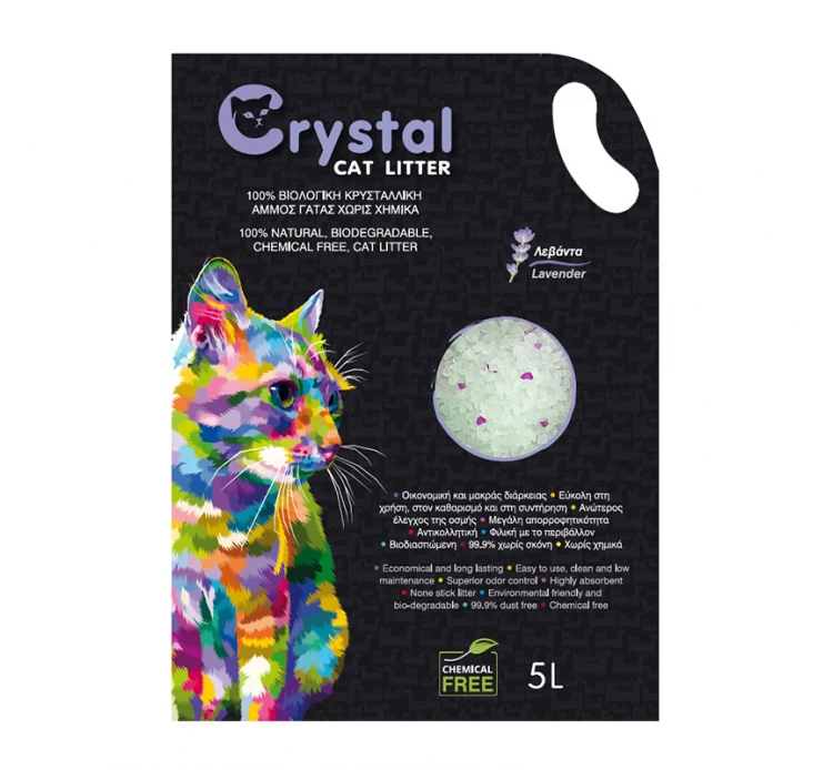 Crystal Άμμος Σιλικόνης Lavender 5L 3 Crystal Άμμος Σιλικόνης Lavender 5L