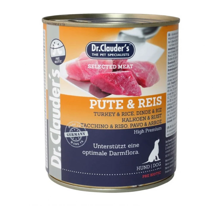 Dr Clauder's Dog Turkey & Rice 800gr 3 Dr Clauder's Dog Turkey & Rice 800gr