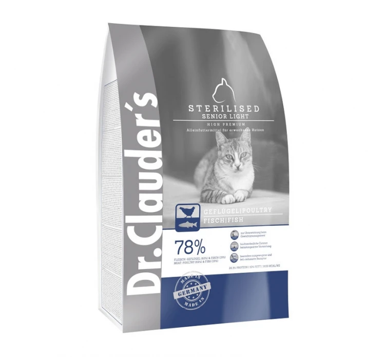 Dr Clauder's High Premium Cat Sterilised/Senior/Light 4kg 3 Dr Clauder's High Premium Cat Sterilised/Senior/Light 4kg
