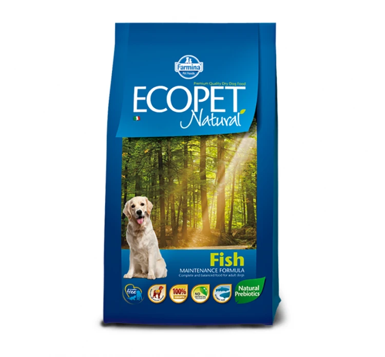 Ecopet Natural Fish Adult Medium 12kg + 2kg ΔΩΡΟ 3 Ecopet Natural Fish Adult Medium 12kg + 2kg ΔΩΡΟ