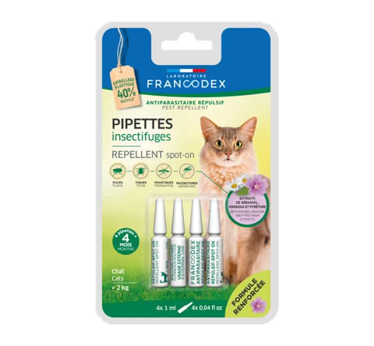 Francodex Αντιπαρασιτικές Αμπούλες για Ενήλικες Γάτες 4x1ml 3 Francodex Αντιπαρασιτικές Αμπούλες για Ενήλικες Γάτες 4x1ml
