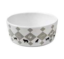 Glee Μπολ Μελαμίνης Λευκό Μπεζ Pattern