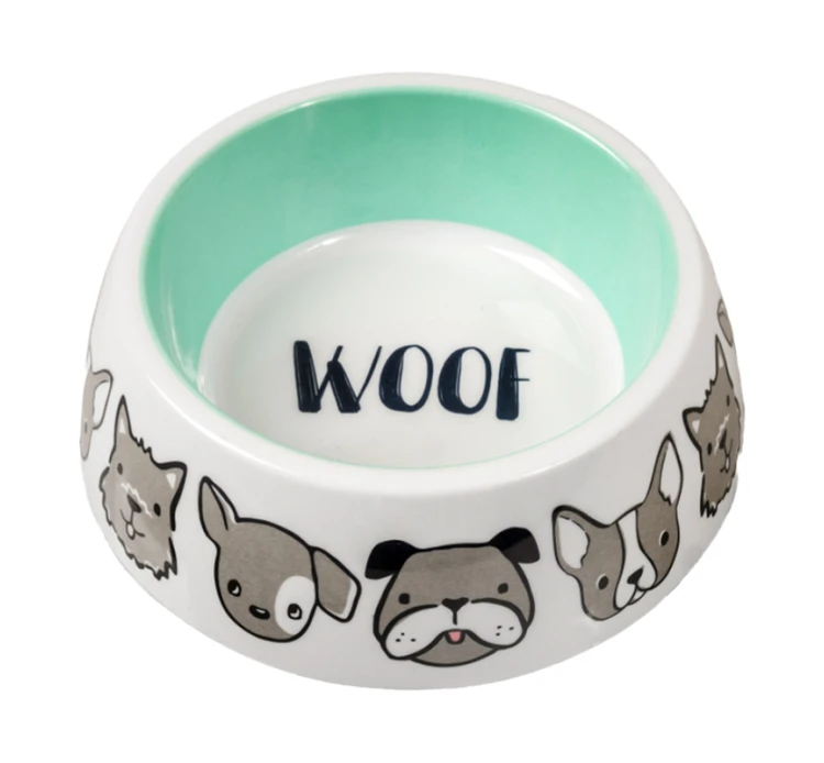 Glee Μπολ Μελαμίνης Λευκό Γκρι Woof 3 Glee Μπολ Μελαμίνης Λευκό Γκρι Woof