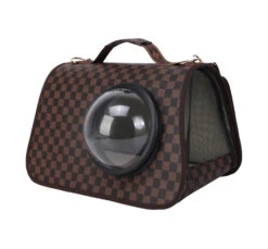 HobbyZoo Τσάντα Μεταφοράς Καφέ Καρό 41x24x26cm