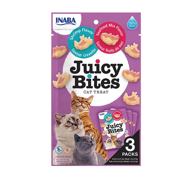 Inaba Churu Cat Juicy Bites Λιχουδιές με Γαρίδα & Θαλασσινά 33.9gr 3 Inaba Churu Cat Juicy Bites Λιχουδιές με Γαρίδα & Θαλασσινά 33.9gr
