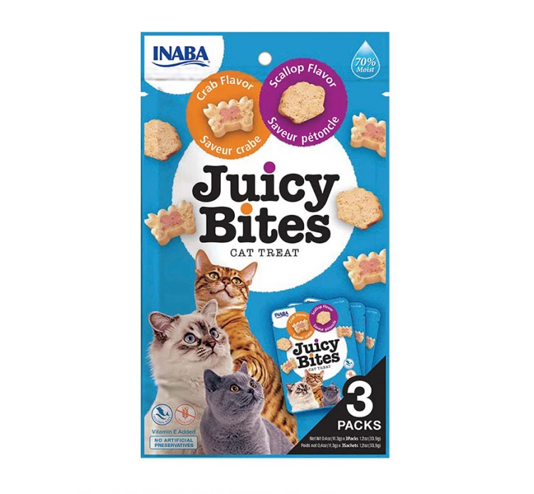 Inaba Churu Cat Juicy Bites Λιχουδιές με Χτένια & Καβούρι 33.9gr 3 Inaba Churu Cat Juicy Bites Λιχουδιές με Χτένια & Καβούρι 33.9gr