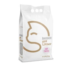 Kitties Bentonite Cat Litter με Δείκτη PH Baby Powder 5L - 4.2kg