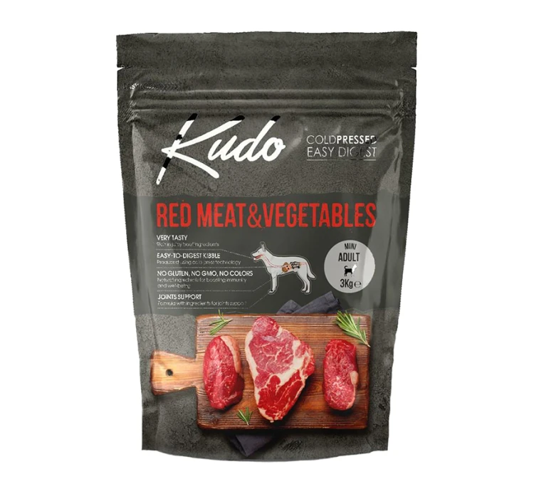 Kudo Adriatic Red Meat & Vegetables Mini Adult 3kg 3 Kudo Adriatic Red Meat & Vegetables Mini Adult 3kg