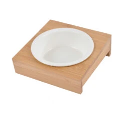 Love Story Μπολ Κεραμικό σε Ξύλινη Βάση