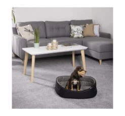 Love Story Κρεβάτι Σκύλου - Γάτας Οβάλ Μαύρο-Γκρι -Gatoskilo Petshop Store love story krevati skilou gatas oval mavro gkri 1