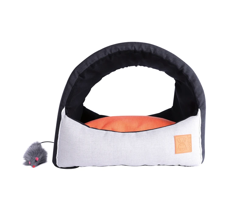 M-Pets Κρεβάτι Σκύλου-Γάτας Moon Igloo Γκρι-Μαύρο-Πορτοκαλί 44x37cm 3 M-Pets Κρεβάτι Σκύλου-Γάτας Moon Igloo Γκρι-Μαύρο-Πορτοκαλί 44x37cm