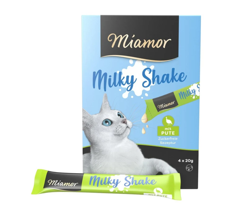 Miamor Milky Shake Turkey Κρέμα με Γαλοπούλα 80gr (4x20gr) 3 Miamor Milky Shake Turkey Κρέμα με Γαλοπούλα 80gr (4x20gr)