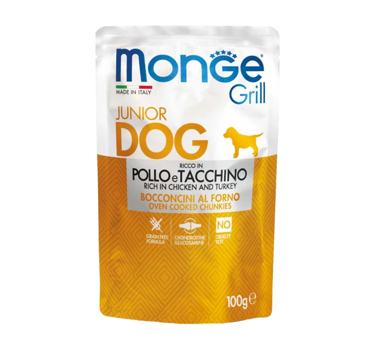 Monge Grill Puppy & Junior Rich In Chicken & Turkey 100gr 3 Monge Grill Puppy & Junior Rich In Chicken & Turkey 100gr