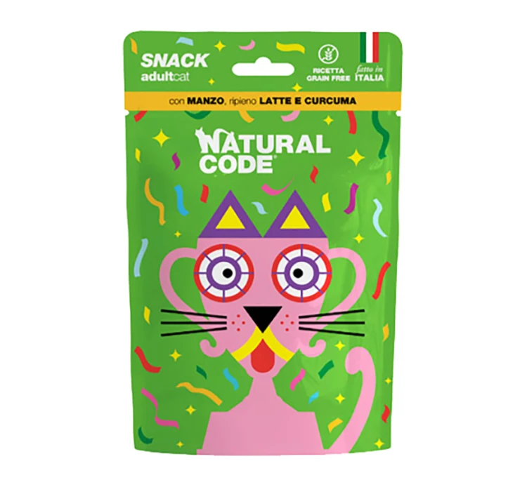 Natural Code Adult Cat Snacks Beef & Turmeric 60gr 3 Natural Code Adult Cat Snacks Beef & Turmeric 60gr