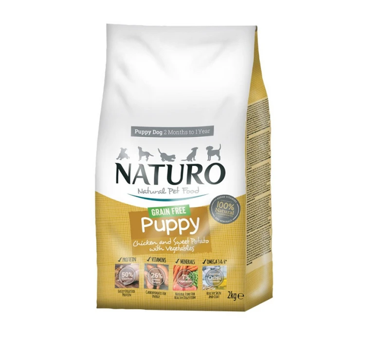 Naturo Puppy Grain Free Chicken, Sweet Potato & Veggies 2kg 3 Naturo Puppy Grain Free Chicken, Sweet Potato & Veggies 2kg