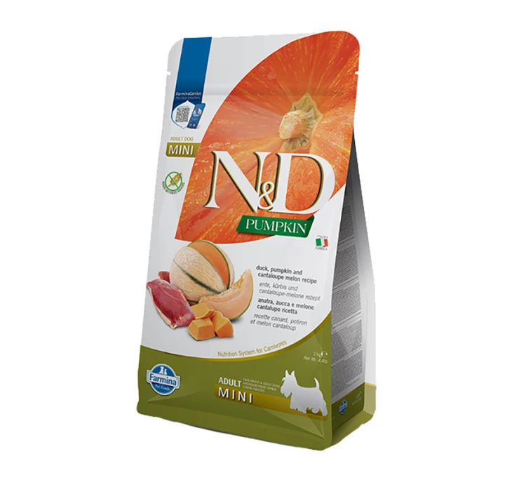 N&D Pumpkin Grain Free Duck & Melon Adult Mini 2kg 3 N&D Pumpkin Grain Free Duck & Melon Adult Mini 2kg