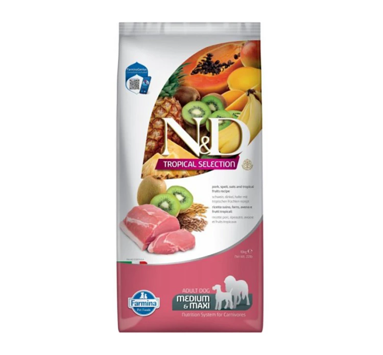 N&D Τropical Selection Pork Adult Med/Maxi 10kg 3 N&D Τropical Selection Pork Adult Med/Maxi 10kg