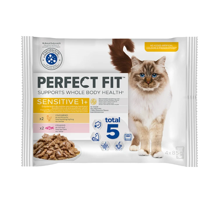 Perfect Fit Sterilised Sensitive Mix 4x85gr 3 Perfect Fit Sterilised Sensitive Mix 4x85gr