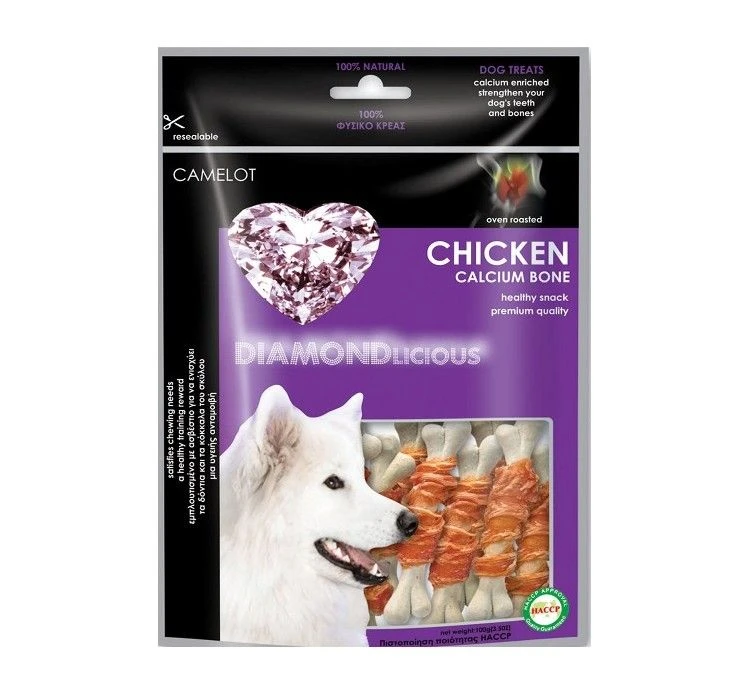 Pet Camelot Κόκκαλο Λιχουδιές Ασβεστίου με Κοτόπουλο 100gr 3 Pet Camelot Κόκκαλο Λιχουδιές Ασβεστίου με Κοτόπουλο 100gr