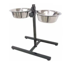 Pet Camelot Βάση Πτυσσόμενη με Δύο Ανοξείδωτα Μπολ