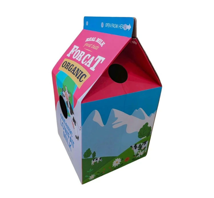 Pet Interest Paper Scratcher Milky Box 33x32x55.5cm 4 Pet Interest Paper Scratcher Milky Box 33x32x55.5cm - Image 2