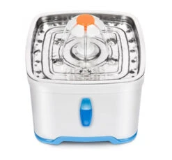 Pet Interest Συντριβάνι Λουλούδι με Led Light 2.5L Τετράγωνο Ασημί