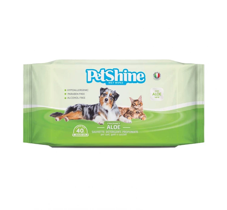 Petshine Υγρά Μαντηλάκια Καθαρισμού Aloe Vera 40τμχ 4 Petshine Υγρά Μαντηλάκια Καθαρισμού Aloe Vera 40τμχ - Image 2