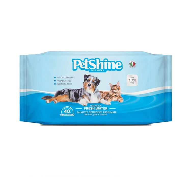 Petshine Υγρά Μαντηλάκια Καθαρισμού Fresh Water 40τμχ 4 Petshine Υγρά Μαντηλάκια Καθαρισμού Fresh Water 40τμχ - Image 2