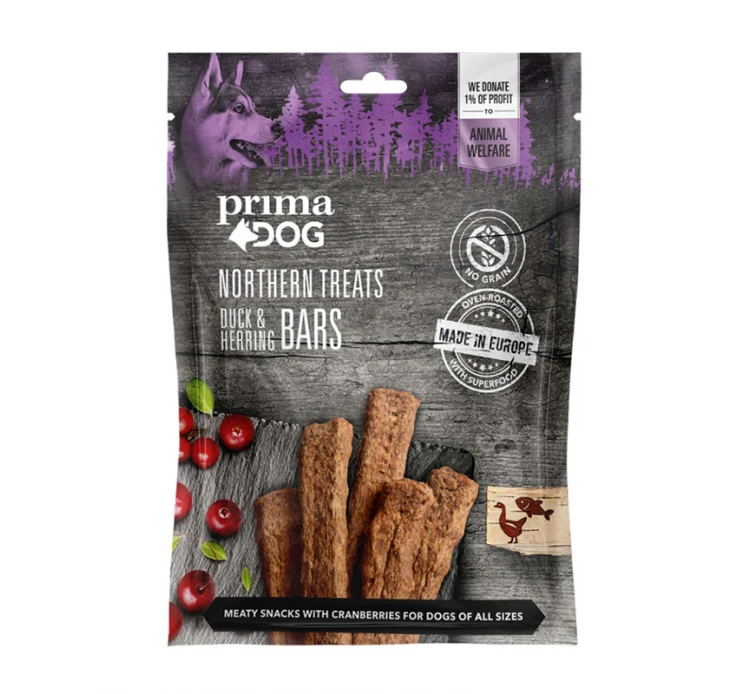 Prima Dog Northern Treat Μπάρες με Πάπια & Ρέγγα 80gr 3 Prima Dog Northern Treat Μπάρες με Πάπια & Ρέγγα 80gr