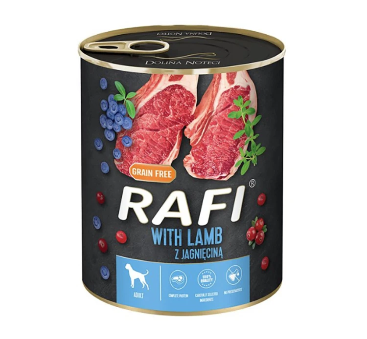 Rafi Dog Adult Πατέ με Αρνί, Μύρτιλο & Κράνμπερι 800gr 3 Rafi Dog Adult Πατέ με Αρνί, Μύρτιλο & Κράνμπερι 800gr